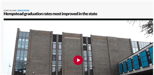 Hempstead graduation rates most improved in the state above photo of school building